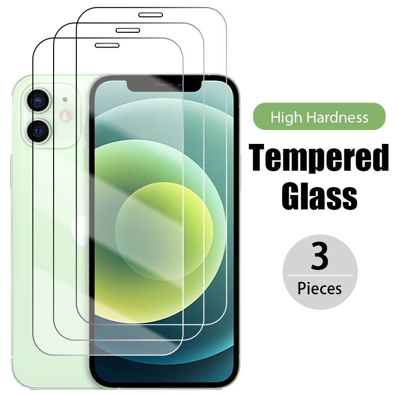 Protecteur d'écran pour iPhone, 3 pièces, en verre guatémaltèque, pour 11 12 Pro Poly X XS Max 14 plus 7 8 6 6S Plus 5 5S SE 2020 max n° 2