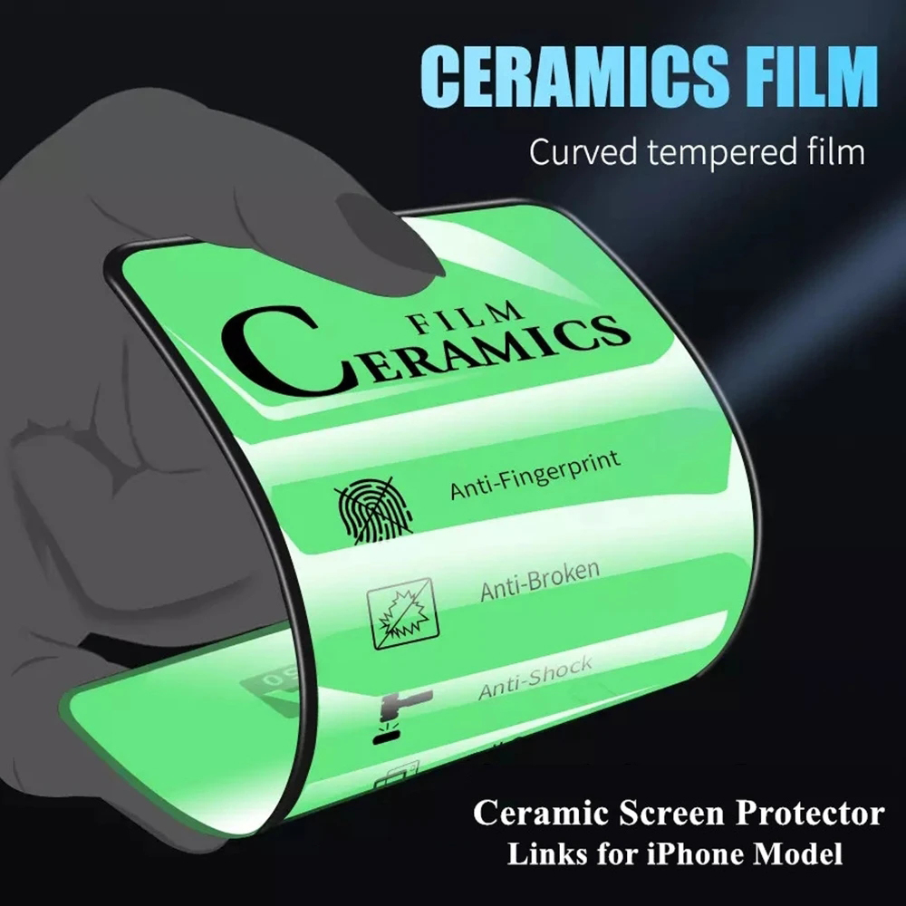 Film en céramique HD pour iPhone, protecteur d'écran pour iPhone 14, 13, 12, 11 Pro Max, Mini XS, Poly 7, 8 Plus, pas de film de verre, 5 pièces n° 2