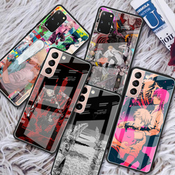 Coque en verre pour Samsung Galaxy S22 Ultra S21 Plus S20 FE Note 20 10 Lite S10 S9 S8 S10e, housse de téléphone, homme tronçonneuse Anime Guatemala small picture n° 1