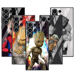 Coque de téléphone Marvel Groot pour Samsung Galaxy, S22 5G, S10, S10e, S10 Lite, S20 FE, S23 Ultra, S9, S21 Plus, Capa, Guatemala Glass