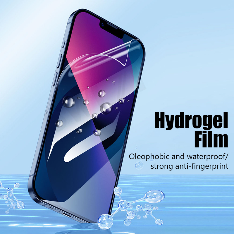 Film Hydrogel en verre trempé à couverture complète pour iPhone, 5 pièces, pour iPhone 14 7 8 6 Plus Xs Max XR X SE 2022 n° 5