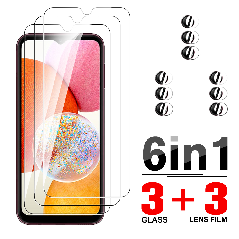 Coque de protection en Film trempé 6 en 1, pour Samsung Galaxy A14 4G 5G A54 A 14 24 54 34 A34 A24 5G n° 1