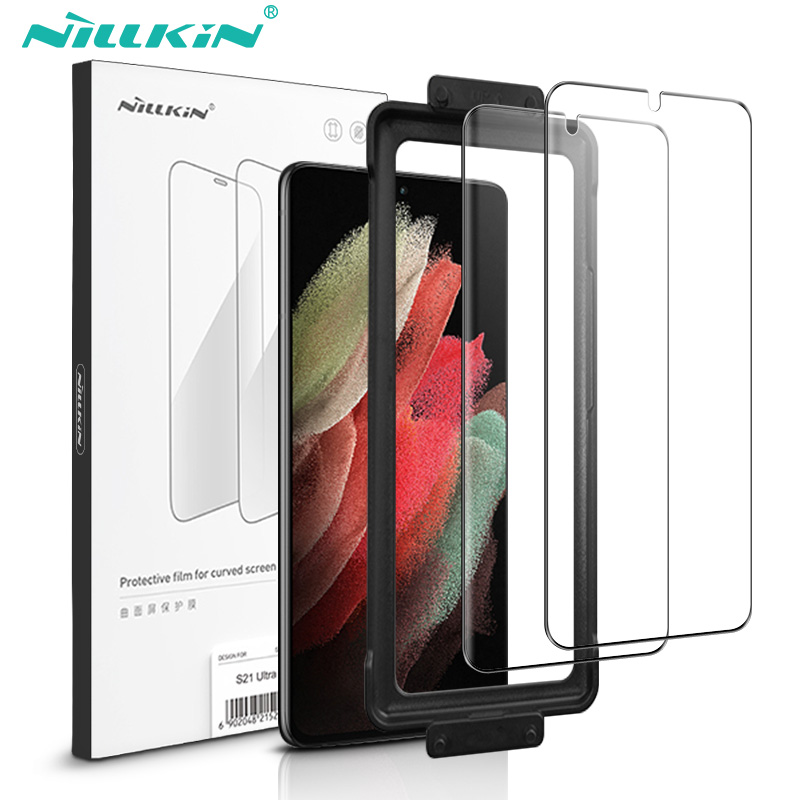 NILLKIN – protecteur d'écran à colle complète, 2 pièces, Film souple à couverture complète pour Samsung Galaxy S23 Ultra, avec outil n° 1