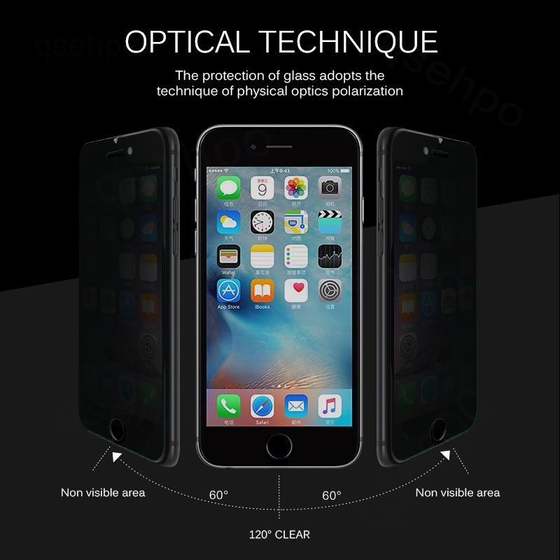 Protecteur d'Écran de Confidentialité en Verre Anti-Espion 9D pour Apple, Film Poly pour iPhone 7 8 Plus SE 2020 2022 14 13 12 mini 11 Pro XS Max X n° 5