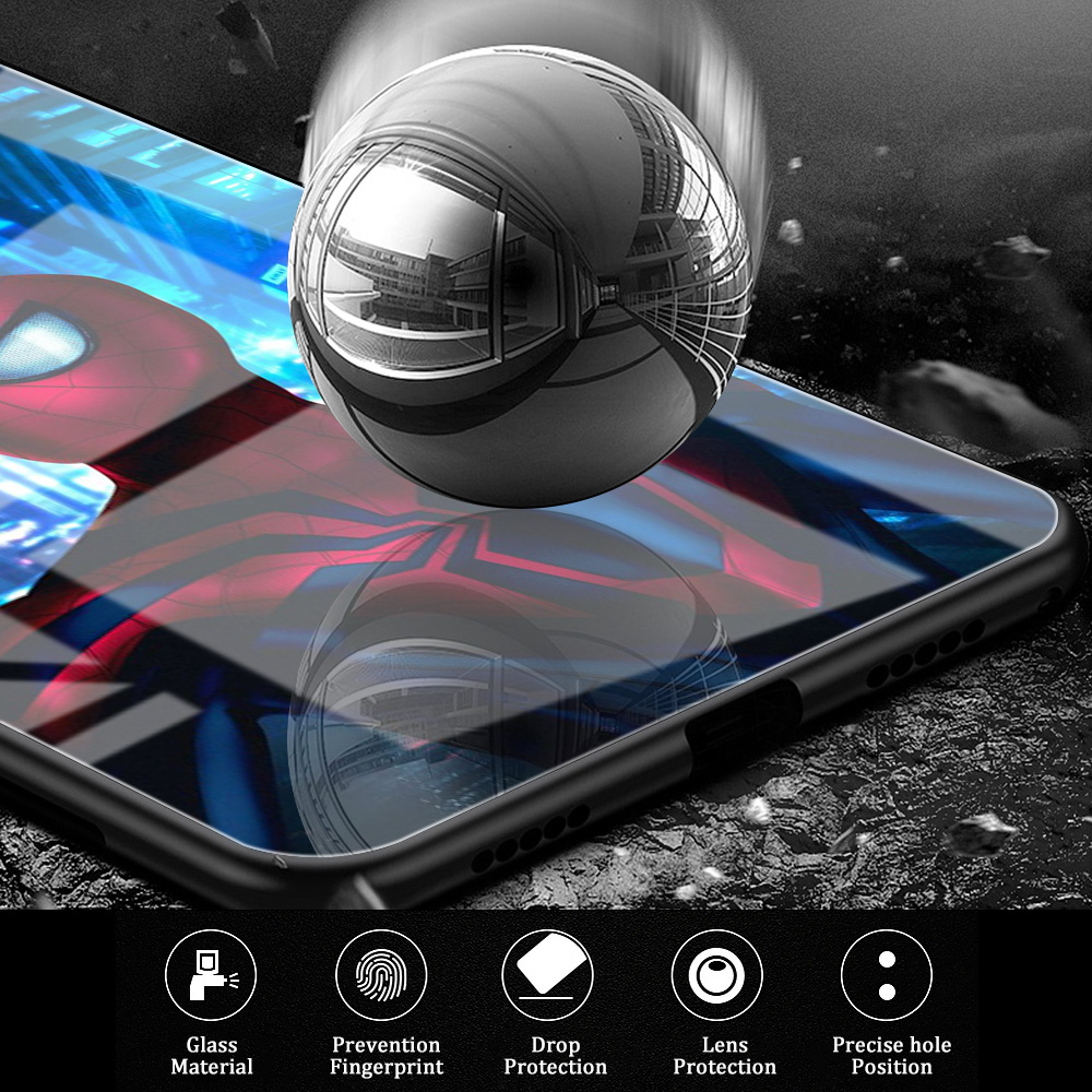 Étui en verre pour Samsung Galaxy S22 Ultra, S21 Plus, S20 FE, Note 20, 10 Lite, S10, S9, S8, S10e, Guatemala, SpiderMan, Marvel, Juste de téléphone n° 5