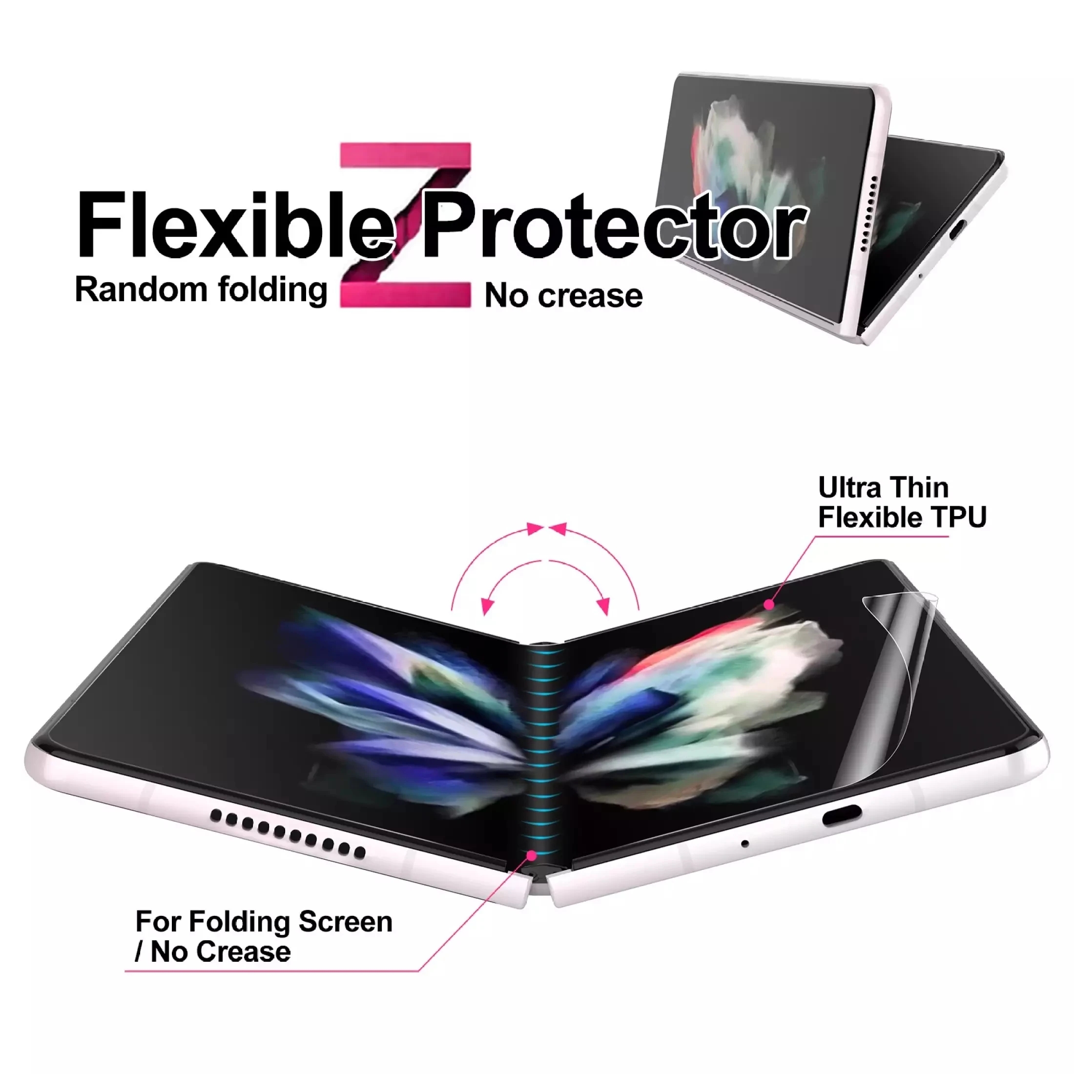 Protecteur d'écran 3 en 1 pour Samsung Galaxy Z Flod 5 4, film hydrogel, pas de verre, 5G et 5 et 4 n° 5