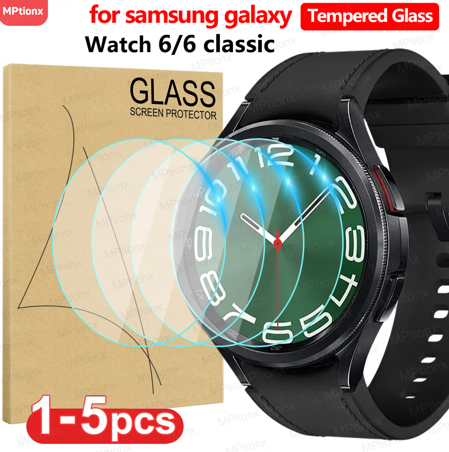 Film de protection d'écran HD anti-rayures pour Samsung Galaxy Watch 6 Classic, verre du Guatemala, 40mm, 44mm, 43mm, 47mm n° 1
