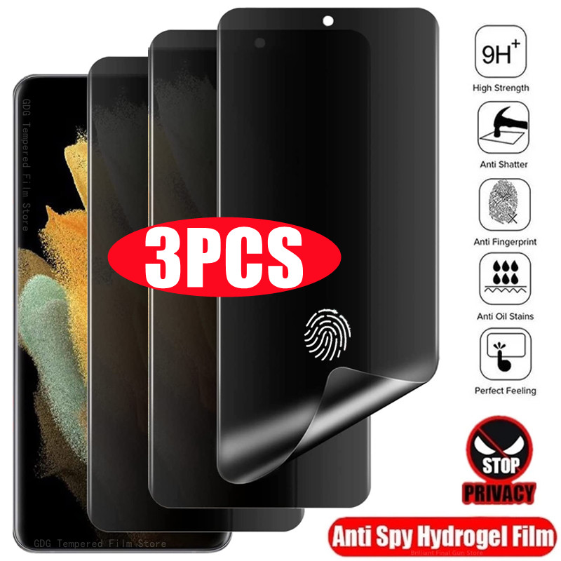 Film hydrogel anti-espion pour Samsung Galaxy, protecteur d'écran de confidentialité, S21, S20, S22, S23 Ultra, Note 20, 10, 9, 8, S10, S9, S8 Plus, S10E, 3 pièces n° 1