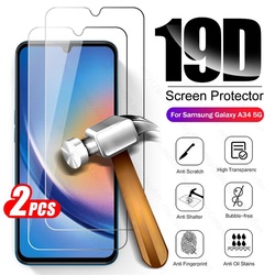 2PCS Complet En Verre Trempé Pour Samsung Galaxy A34 UN 34 5G 2023 A346B 6.6 9H Protecteur D'écran Anti-Déflagrant HD Film Garde Couverture