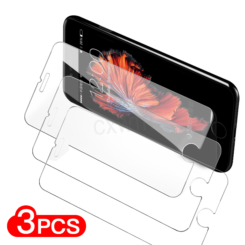 Protecteur d'écran en verre pour iPhone, Film de protection pour iPhone 14 13 11 12 Pro XS Max 7 8 6s Plus 5 SE 2020, Poly Guatemala, 3 pièces n° 1