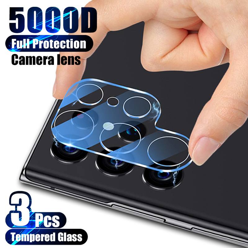 Protecteur d'écran, 3 pièces, Film en verre trempé pour appareil photo Samsung Galaxy S23 S22 S21 S20 Ultra Plus FE A53 A52 A72 A12 A73 A33 A54 A34 n° 1