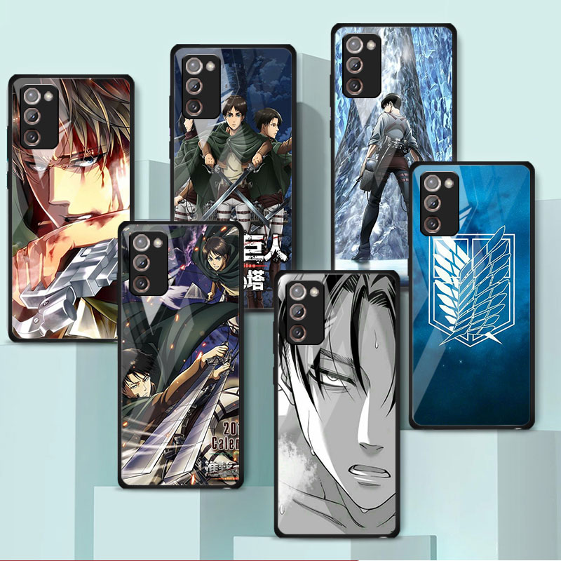 Étui en verre pour Samsung Galaxy Note 20 Ultra 10 Plus 8 9 S20 FE S21 S22 Ultra Bumper, coque, anime Attack on Titan Guatemala n° 1