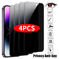 Protecteur d'écran anti-espion pour iPhone, verre de confidentialité pour iPhone 14 Pro Max 7 8 Plus 13 12 11 Pro Max Mini Poly XS X SE, 4 pièces small picture n° 1