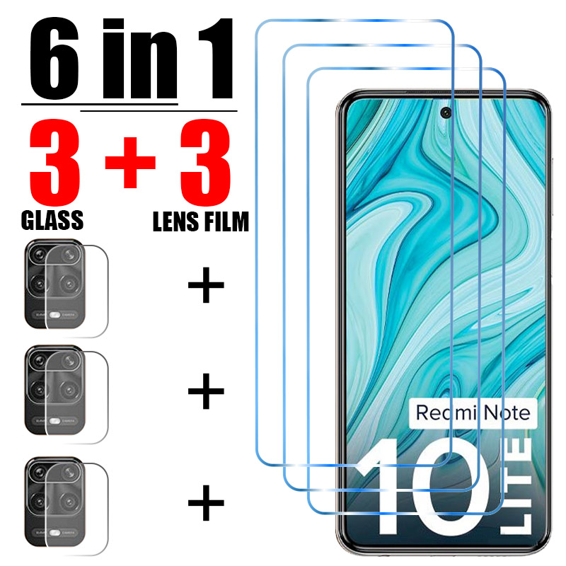 Protecteur d'écran 6 en 1, en verre trempé pour Redmi Note 9 9A 9C 10 9 8 7 9S 10S 11S n° 1