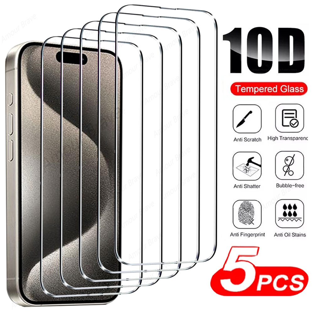 Protecteur d'écran en verre Guatemala pour iPhone, iPhone 15, 14, 13, 12, 11 Pro Max, X, XS, Poly Mini, 7, 8, 14 Plus, 15 Pro Max, 5 pièces n° 1