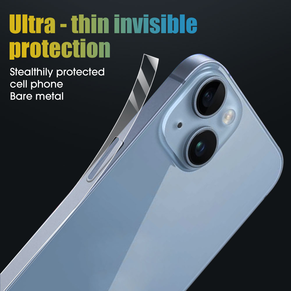 Protecteur anti-poussière pour iPhone 15 Pro Max, film latéral hydrogel transparent HD, bordure anti-rayures, autocollant n° 3