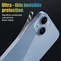 Protecteur anti-poussière pour iPhone 15 Pro Max, film latéral hydrogel transparent HD, bordure anti-rayures, autocollant small picture n° 3