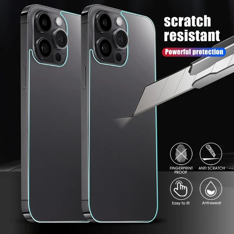 Protecteur d'écran en verre 6 en 1 pour iPhone 15 Pro Max 15 Plus, protection arrière avec lentille d'appareil photo n° 2