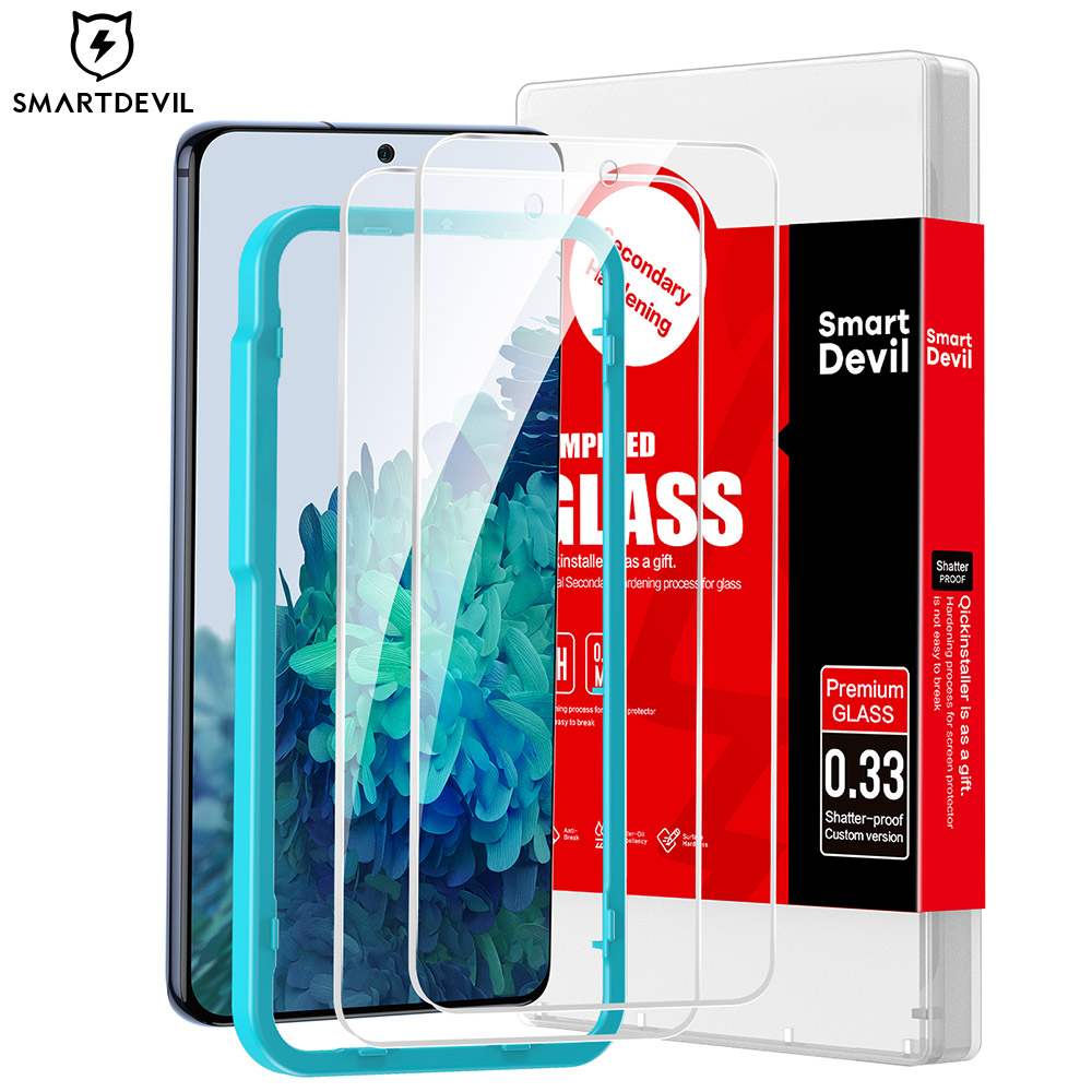 SmartDevil – protecteur d'écran pour Samsung Galaxy S20 FE, 2 pièces, en verre trempé HD, facile à installer, avec outil n° 1