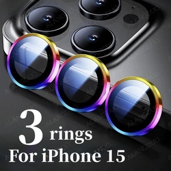 Couvercle de protection d'objectif pour iPhone, verre guatémaltèque, 3 lentilles, iPhone 15 Pro Max, 15 Plus, 14, 13 small picture n° 1