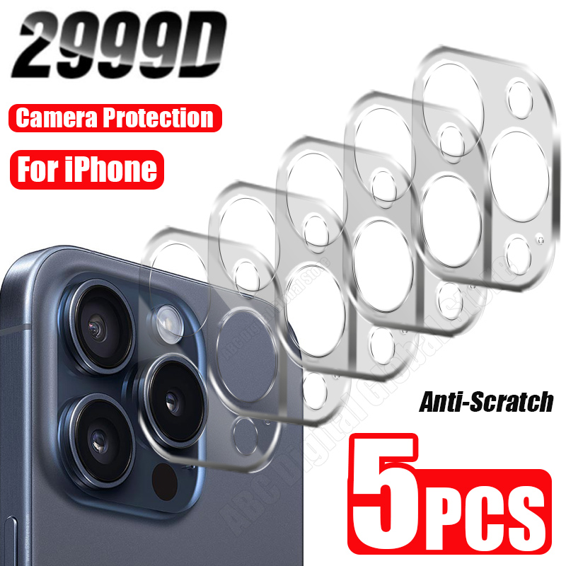 Protecteur d'objectif d'appareil photo en verre pour iPhone, iPhone 15, 14, 13, 12, 11, Pro, Max, Mini, Guatemala, iPhone 14, 15, Plus, SE2020, 5 pièces n° 1
