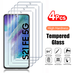Film protecteur d'écran en verre pour Samsung Galaxy S23, S20 FE, S21FE, 2.5D, 9H, 4 pièces