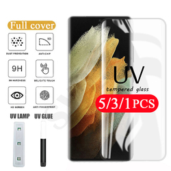 5/3/1Pcs UV film protecteur pour Samsung Galaxy s21 Ultra s20 note 20 10 pro s10 5G s9 s8 plus verre trempé protecteur d'écran HD