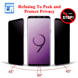 Protecteur d'écran 3D Anti-espion pour Samsung Galaxy, en verre trempé entièrement incurvé pour modèles S20, S10, S9, S8 Plus, Note 8, 9, 10 Plus
