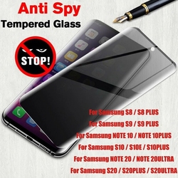Protecteur d'écran anti-espion pour Samsung, couverture complète en verre, incurvé, confidentialité, S22, S21, S20, S10, S8, S9 PLUS, S10E, 20, 10, 9, 8 descriptions