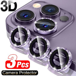 Protecteur d'objectif d'appareil photo pour iPhone, verre de protection pour iPhone 11, 12, 13 Pro Max, Mini 15 Pro Max, 14 Pro Max, 3 pièces