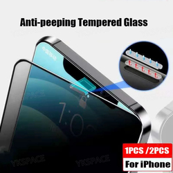 Filtre anti-poussière anti-espion pour iPhone, filet de confidentialité, verre guatémaltèque pour iPhone X, Poly XS, 11, 12, 13, 14, 15 Pro Max, mini Plus, SE, protecteur d'écran, 1-2 pièces