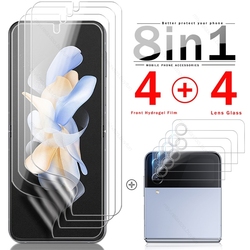 Protecteur d'écran 8 en 1 9D, film hydrogel souple pour Samsung Galaxy Z Flip4 5G Flip 4, verre protecteur d'appareil photo