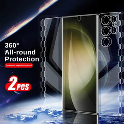 Film Hydrogel pour Samsung Galaxy S23 S22 Ultra, 2 pièces, protecteur d'écran papillon complet, Film avant et arrière