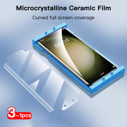 Film souple en céramique pour Samsung Galaxy S23, S22, S21, S20 Ultra Plus, protecteur d'écran à couverture complète avec outil, pas de verre