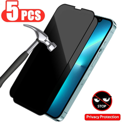 Protecteur d'écran de confidentialité pour iPhone, verre anti-espion à couverture complète, IPhone 11 Pro XS Poly 7 8 Plus, IPhone 14 13 12 PRO MAX, privé, 1-5 pièces