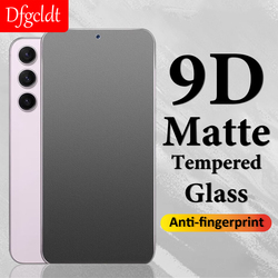 Protecteur d'écran 9D mat sans empreintes digitales, pour Samsung S23 S22 S21 Plus S20 FE A13 A12 A04S A23 A51 A52 A71 A72