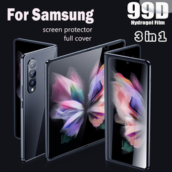 Protecteur d'écran 3 en 1 pour Samsung Galaxy Z Flod 5 4, film hydrogel, pas de verre, 5G et 5 et 4