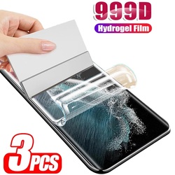 Protecteur d'écran, 3 pièces, Film Hydrogel pour Samsung Galaxy S23 S24 Ultra, pas du verre