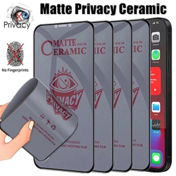 Protecteur d'écran de confidentialité en céramique pour iPhone, film de protection anti-espion en verre poly, 256, 15, 14, 11, 12, 13 Pro Max Plus, XS, 3 pièces