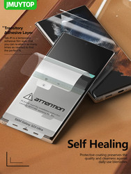 JMUYTOP – Film d'auto-guérison, 2 paquets, pour Samsung Galaxy S22 S23 Plus Ultra Premium, couverture complète, Application facile, protecteur d'écran