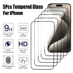 Protecteur d'écran anti-éclatement en verre guatémaltèque pour Apple iPhone, film de protection, iPhone 15, 14 Plus, 13, 12, Mini, 11 Pro, X, Poly, XS, Max, 5 pièces
