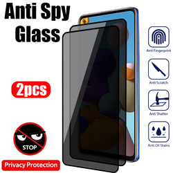 Protecteur d'écran anti-espion pour Samsung Galaxy, couverture complète, verre 5G, A53, A13, A33, A23, S20, S21 FE, 2 pièces