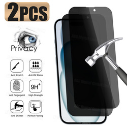 Protecteur d'écran anti-espion pour iPhone, verre de confidentialité pour iPhone 15, 14, 13, 12, 11 Pro Max, Mini, Plus, X, XS, Poly SE, 2020, 2022, 2 pièces