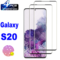 Protecteur d'écran pour Samsung Galaxy S20, S21, S22, S23 Ultra Plus, 5G, Note 20, Verre d'empreintes digitales ultra incurvé, Verre Guatemala, 2 pièces, 4 pièces