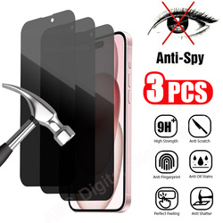 Protecteur d'écran anti-espion pour iPhone, verre de confidentialité pour iPhone 15, 14, 13, 12, 11 Pro Max, Mini, 14, 15 Plus, X, XS, Poly SE, 2020, 2022, 3 pièces