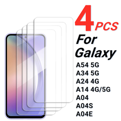 Protecteur d'écran pour Samsung Galaxy A54 5G, 2 ou 4 pièces, en verre trempé à colle complète, pour modèles A04S, A14, A24, A34