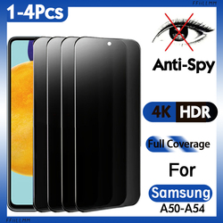 1-4 PCS Privacy Protecteur d’écran en verre trempé pour Samsung A50 A51 A52 A53 A54 Film de confidentialité anti-espion pour Samsung A52 A51 A53 5g